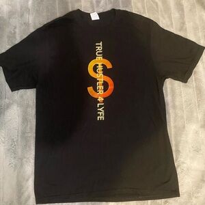 Black TH4L Graphic T-Shirt Hip Hop streetwear